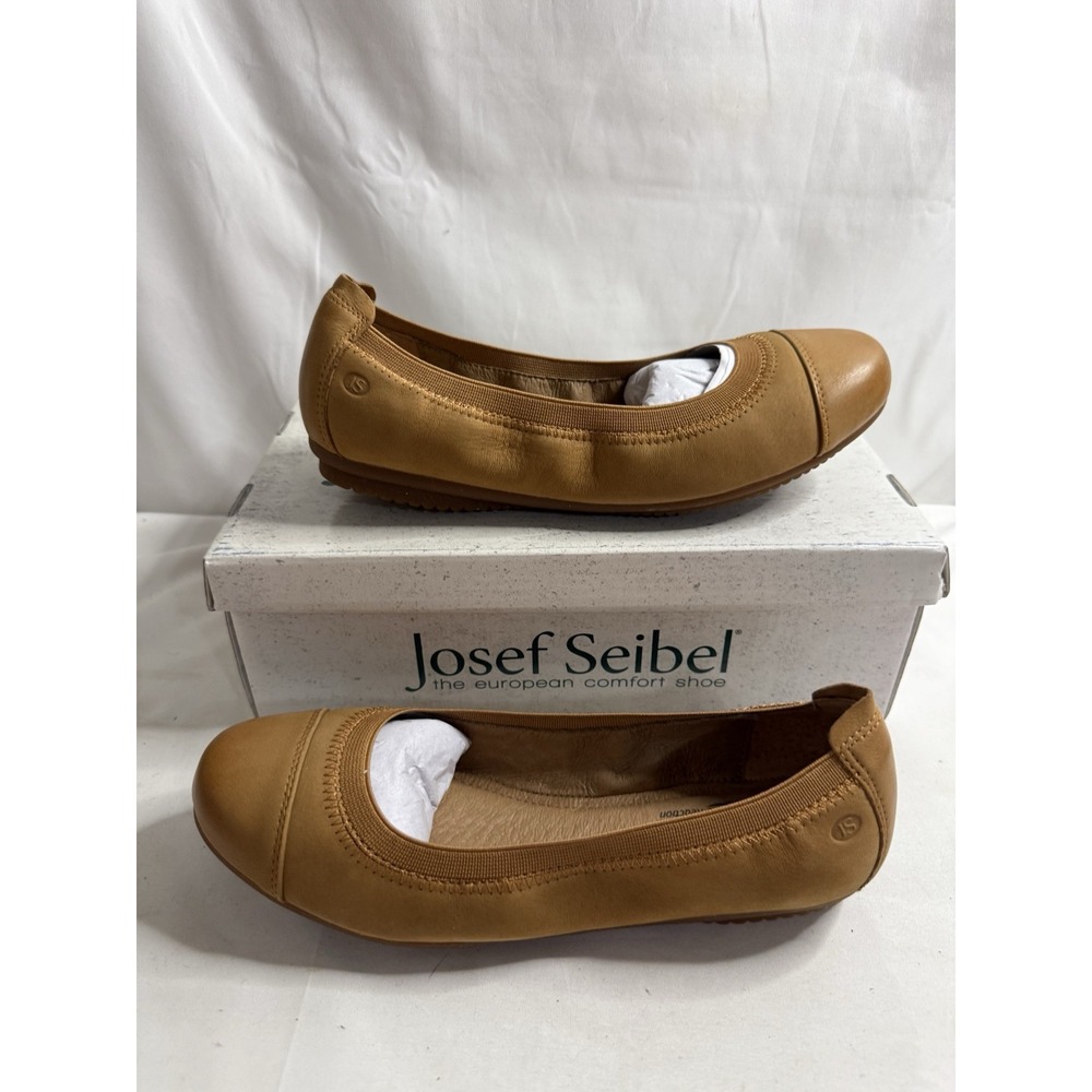 Josef Seibel Pippa 07 Ballet Flats EU 36 US 5–5.5 Nesty Oil Camel NEW in Box